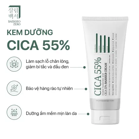 Kem dưỡng da CICA 55% phục hồi da trị mụn 70ml