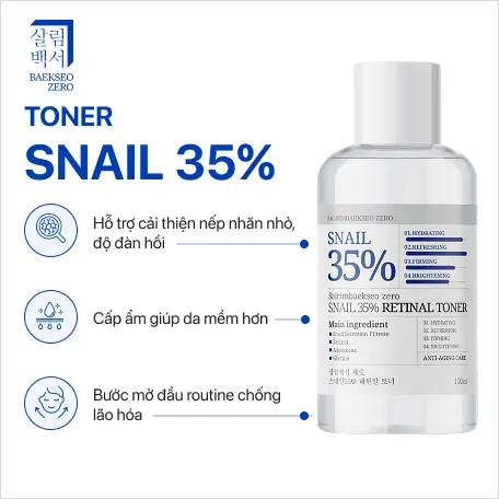 Nước hoa hồng tinh chất ốc sên 35%chống lão hóa 150ml