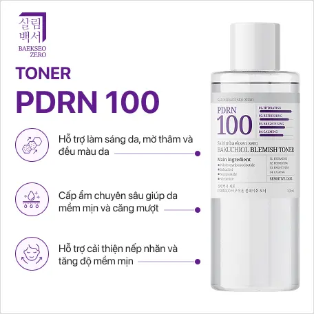Nước cân bằng da trị mụn PDRN Bakuchiol 200ml